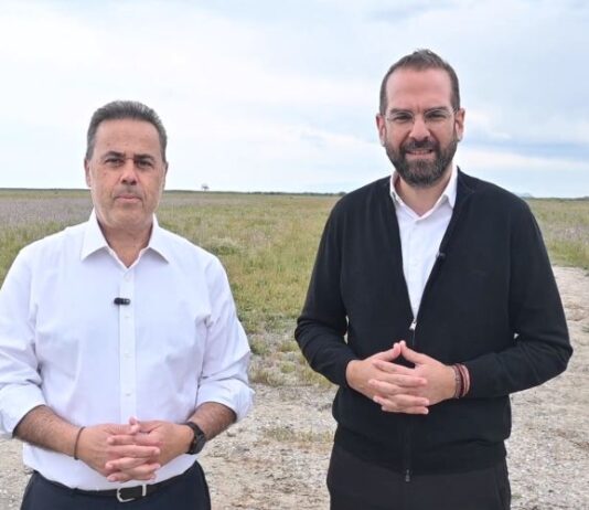 Φαρμάκης και Παπασταύρου στο polder των ενεργειακών κοινοτήτων στο Μεσολόγγι