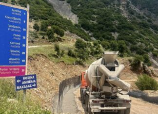 Θέρμο: Σε εξέλιξη τα έργα στους δρόμους Τριανταφυλλέικα – Αμπέλια και Αμπέλια – Άγιος Θεόδωρος