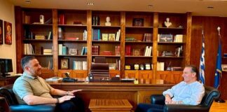 Συνάντηση Μαυρομμάτη με τον Πρόεδρο της Ένωσης Αγρινίου Θωμά Κουτσουπιά