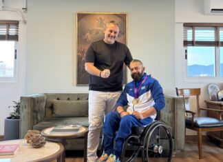 Τον πρωταθλητή Σπύρο Λαχανά υποδέχθηκε ο Δήμαρχος Μεσολογγίου