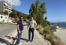 Ο Θανάσης Μαυρομμάτης στο έργο ανάπλασης της παραλίας Αμφιλοχίας