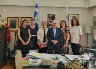 Συνάντηση με τον Πρόεδρο του Ελληνικού Ερυθρού Σταυρού της νέας Διοίκησης του Ε.Ε.Σ. Μεσολογγίου