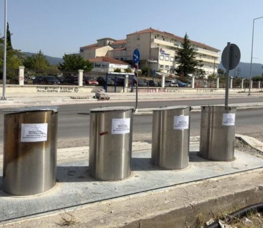 Μεσολόγγι: Επαναλειτουργούν οι υπόγειοι κάδοι απορριμμάτων στην περιοχή του Γ. Νοσοκομείου