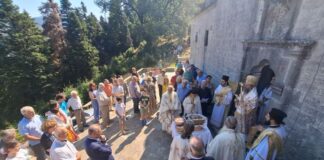 Θεία Λειτουργία στον Ι.Ν. του Αγίου Γεωργίου, του Νεομάρτυρος, του εξ Ιωαννίνων στο Αργυρό Πηγάδι