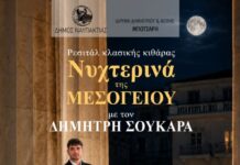 Ο διακεκριμένος κιθαριστής Δημήτρης Σουκαράς στη Ναύπακτο