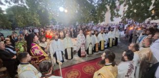 Ο εσπερινός του Αγίου Ιωάννου του Βραχωρίτου στο Αγρίνιο