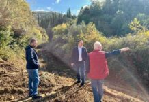 Αυτοψία Μαυρομμάτη σε εργασίες καθαρισμού ρέματος στα Φραγκουλαίικα