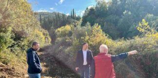 Αυτοψία Μαυρομμάτη σε εργασίες καθαρισμού ρέματος στα Φραγκουλαίικα